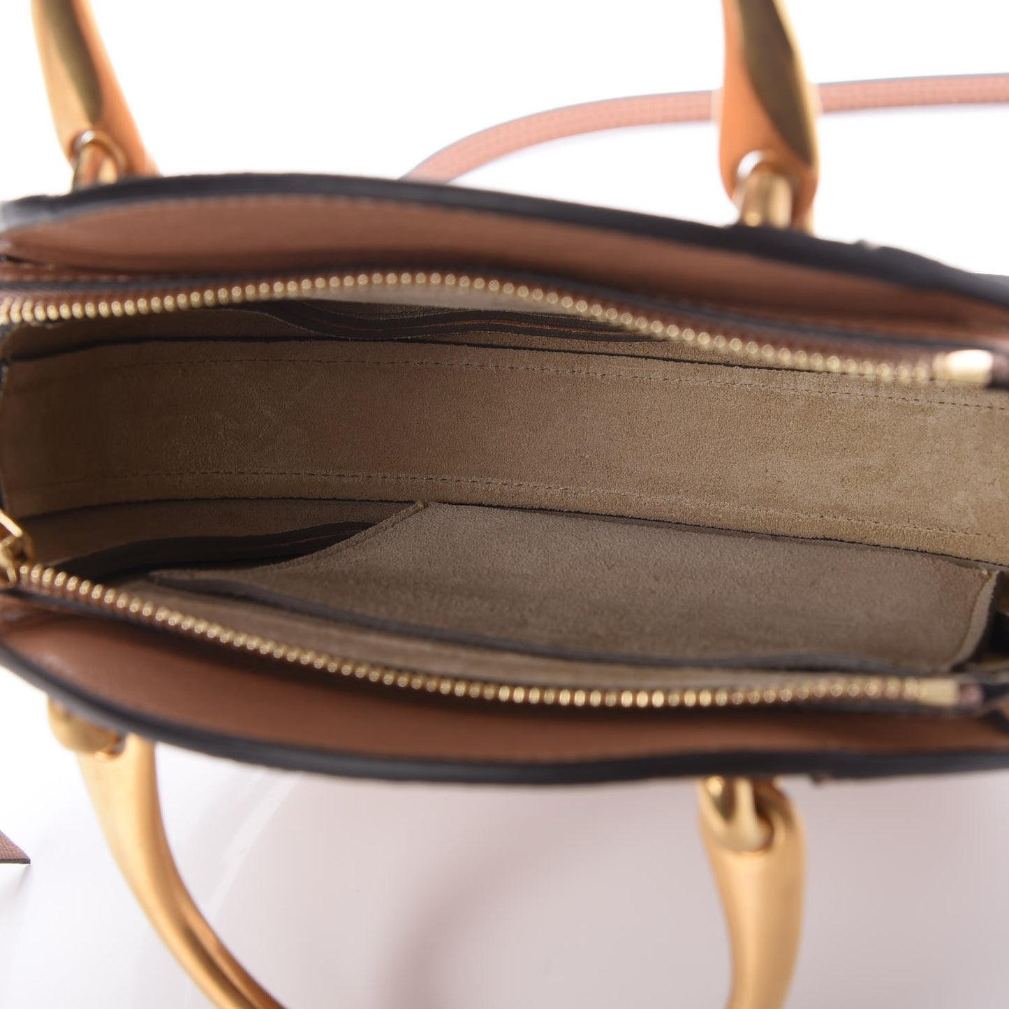 Calfskin Suede Small Pixie Bag Nougat