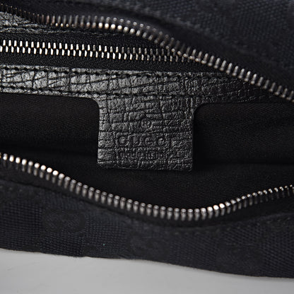 Gucci Monogram Medium Horsebit Chain Hobo Black 6 of 12