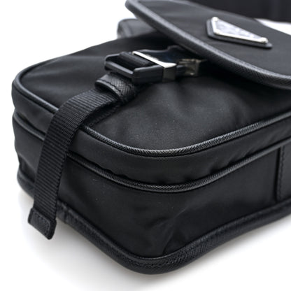 Prada Re-Nylon Saffiano Mini Pocket Single Snap Buckle Messenger Bag Black 8 of 8