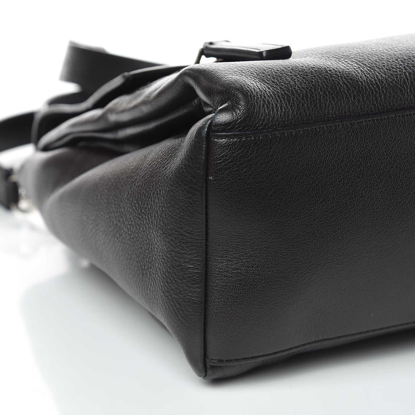 Calfskin Small Pandora Pure Flap Bag Black