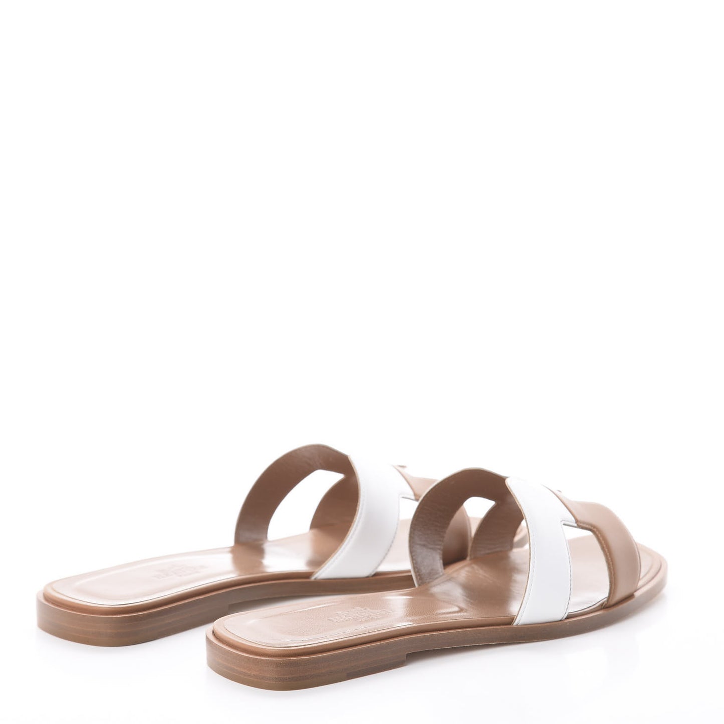 Box Calfskin Oran Sandals 37.5 Palissandre White