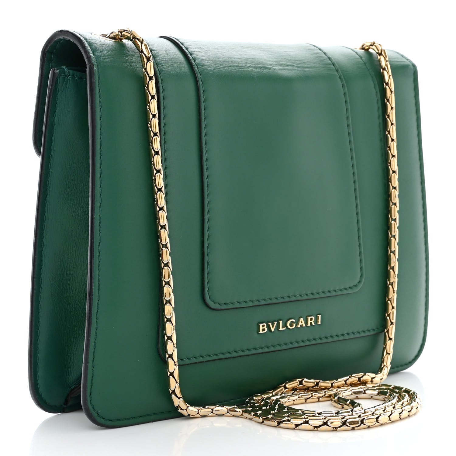 Bulgari Calfskin Serpenti Forever Crossbody Bag Emerald Green 4 of 15