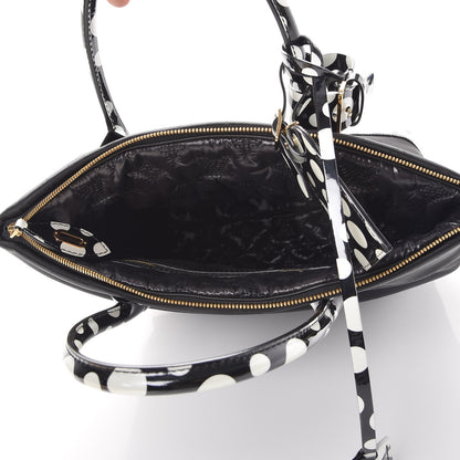Louis Vuitton Nylon Kusama Infinity Dots Lockit Vertical MM Black White 5 of 7