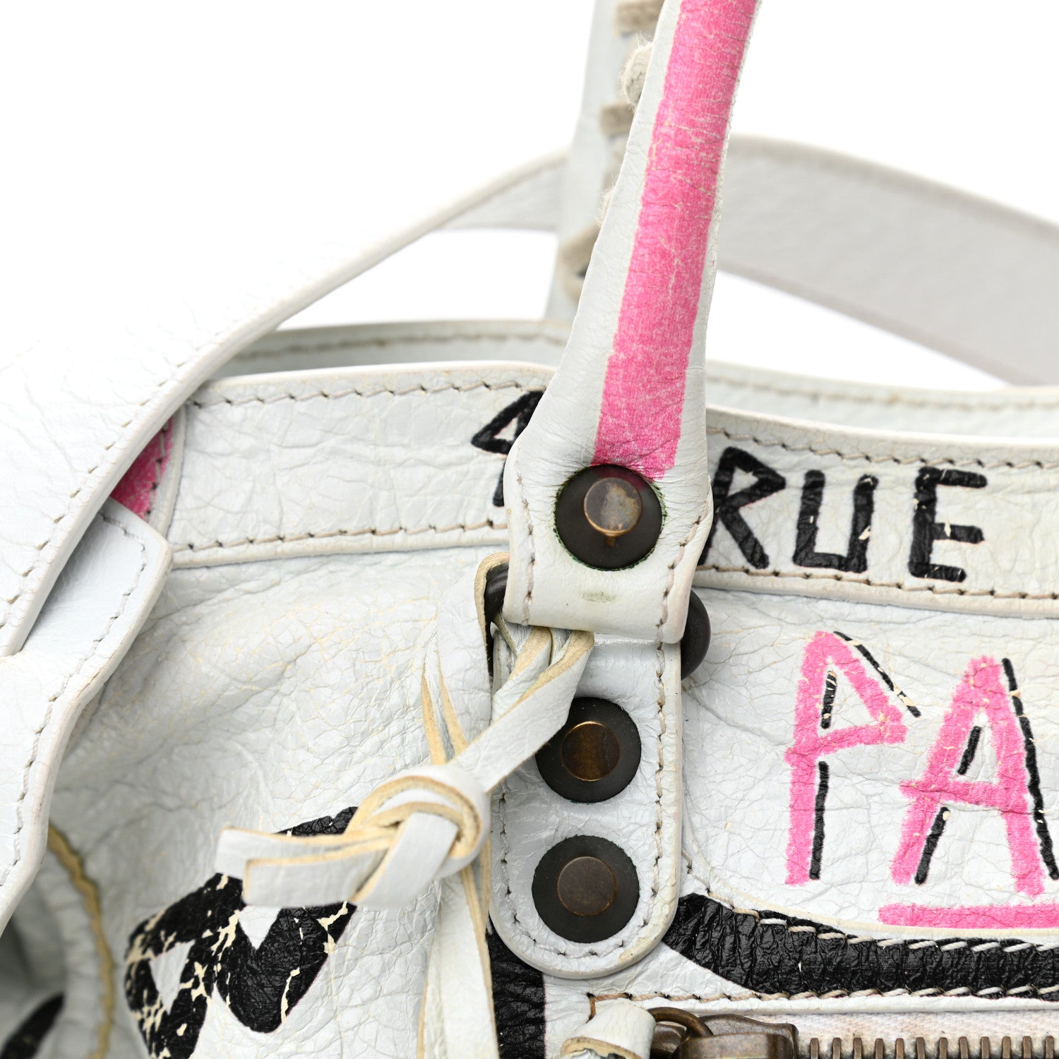 Balenciaga Agneau Graffiti All Over Classic Hardware S City White Multicolor 17 of 20