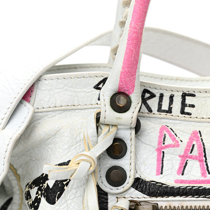 Balenciaga Agneau Graffiti All Over Classic Hardware S City White Multicolor 17 of 20