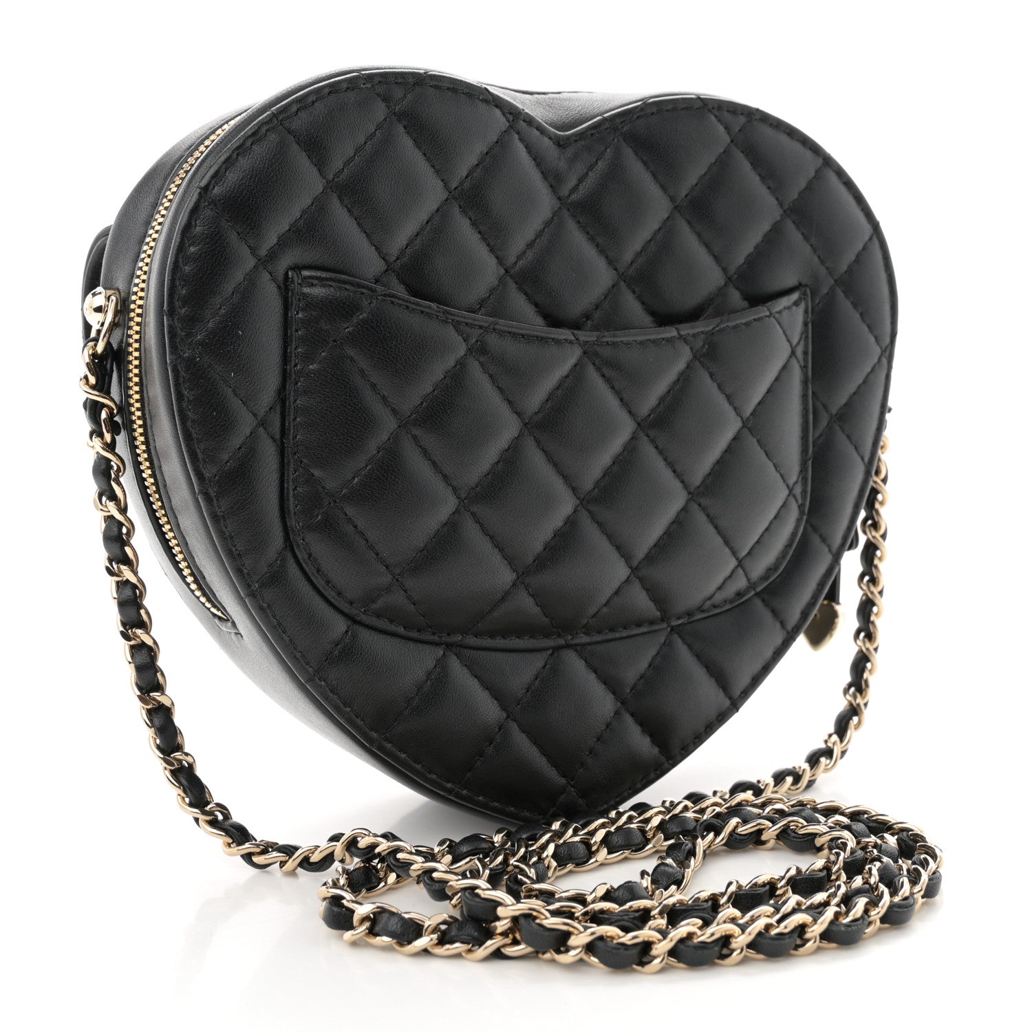 Chanel Lambskin Quilted CC In Love Heart Bag Black 3 of 11