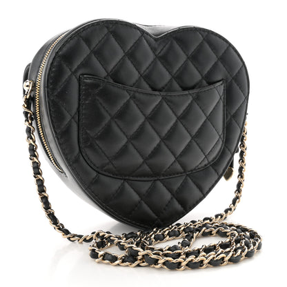 Chanel Lambskin Quilted CC In Love Heart Bag Black 3 of 11