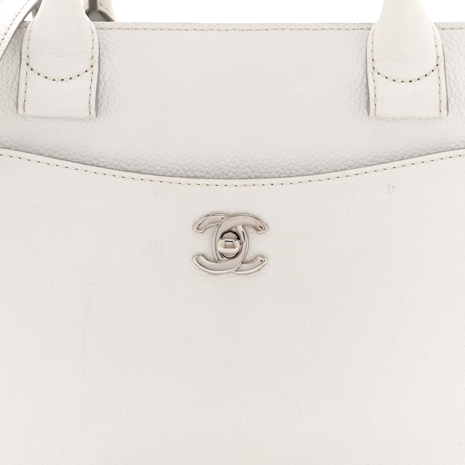 Chanel Grained Calfskin Small Neo Executive Shopper Tote White 8 of 13