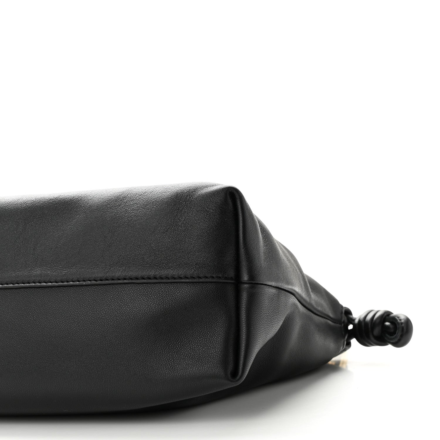 Loewe Mellow Nappa Donut Chain Flamenco Knot Clutch Black 9 of 9