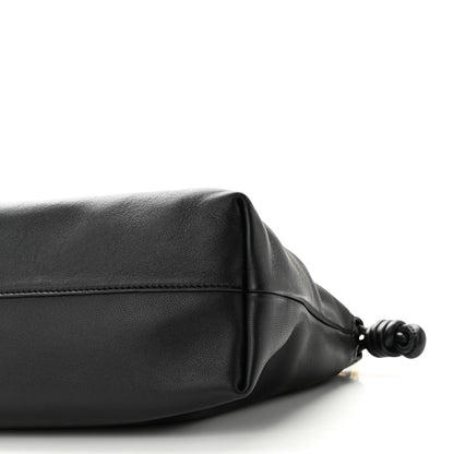 Loewe Mellow Nappa Donut Chain Flamenco Knot Clutch Black 9 of 9