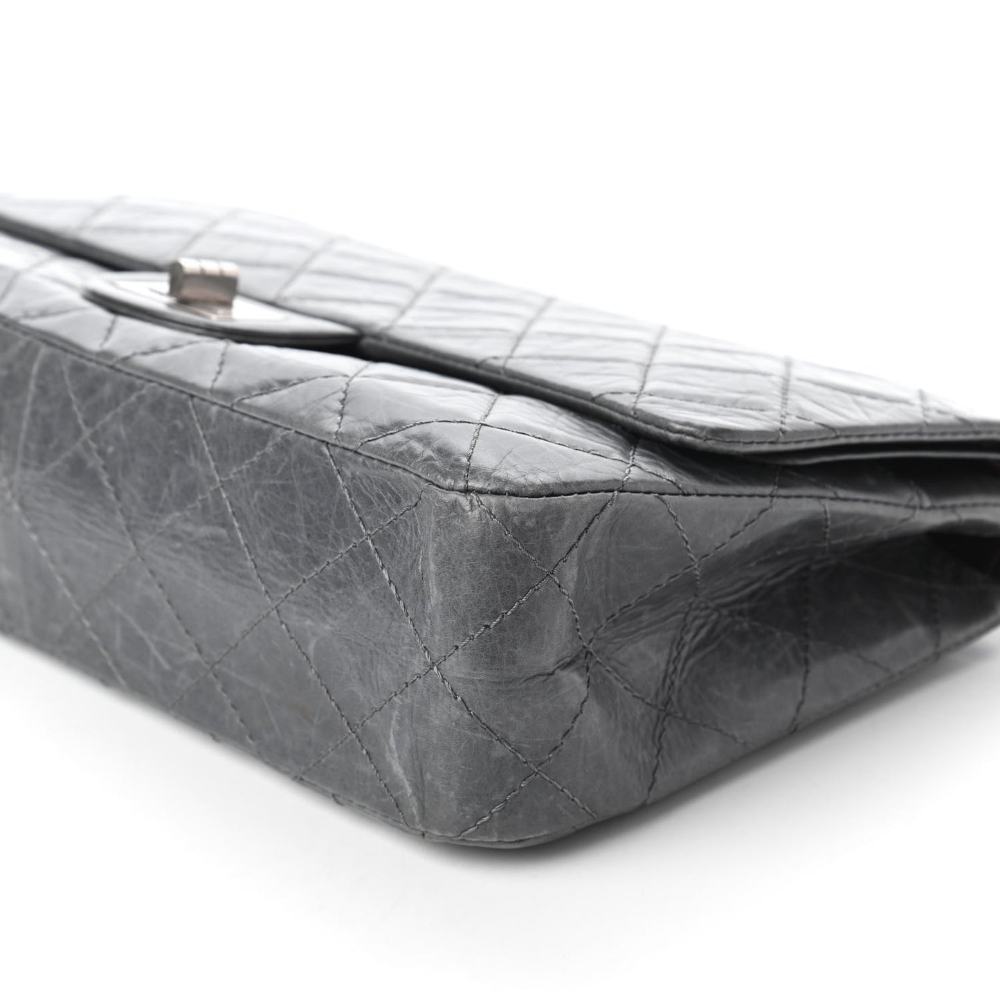 Aged Calfskin Quilted 50th Anniversary 2.55 Reissue 227 Flap Grey