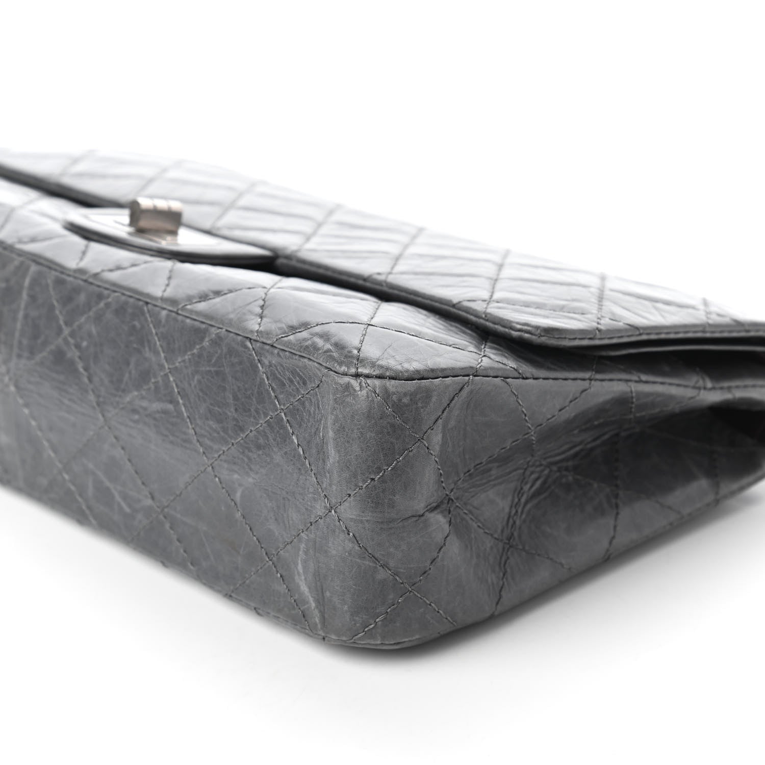 Chanel Aged Calfskin Quilted 50th Anniversary 2.55 Reissue 227 Flap Grey 7 of 11