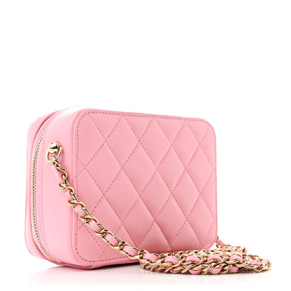 Chanel Lambskin Quilted Camera Bag Pink 3 of 12