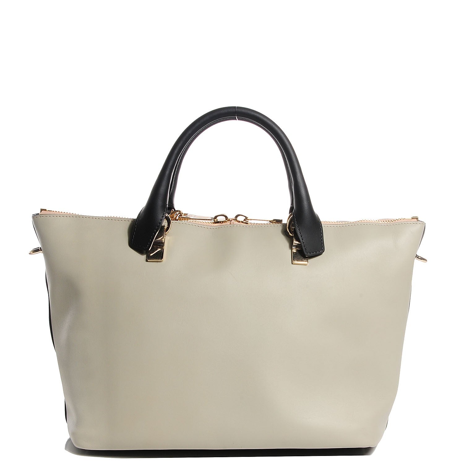 Chloe Smooth Calfskin Medium Baylee Tote Marshmallow Grey Black 1 of 9