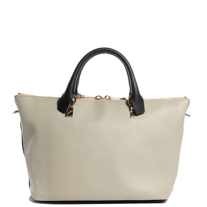Chloe Smooth Calfskin Medium Baylee Tote Marshmallow Grey Black 1 of 9