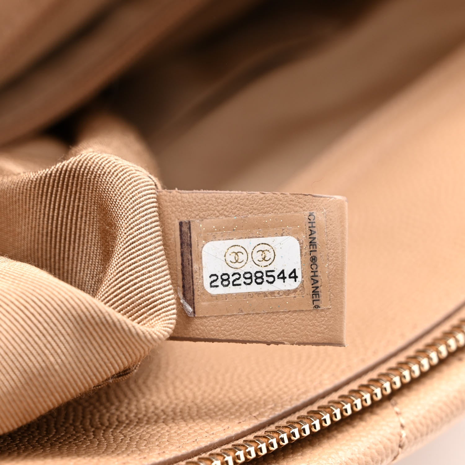 Chanel Caviar Quilted Rolled Up Tote Beige 7 of 10