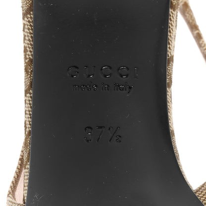 Gucci Monogram Horsebit 35mm Slingback Pumps 39 Beige Ebony Cocoa 37.5 Beige Ebony Cocoa 8 of 11
