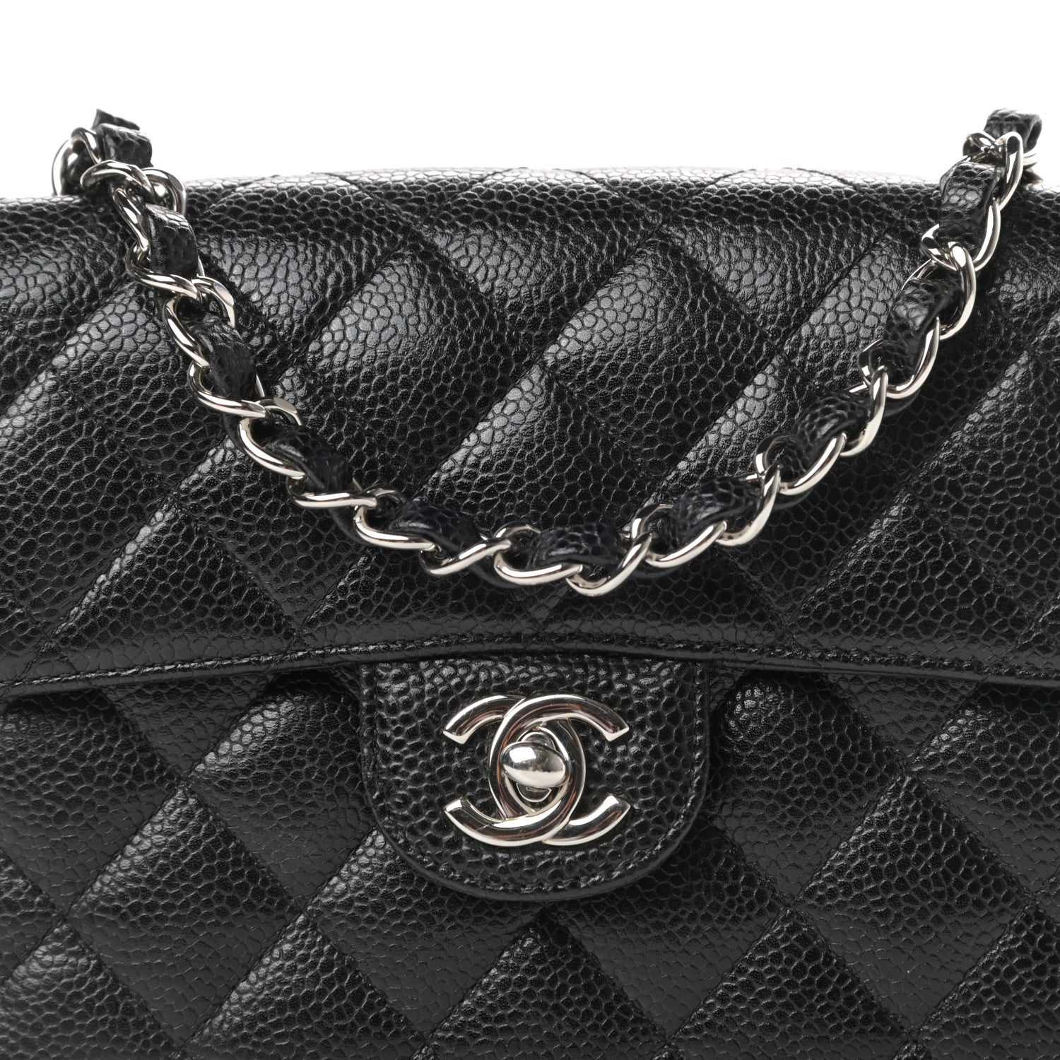 Chanel Caviar Quilted Mini Square Flap Black 10 of 11