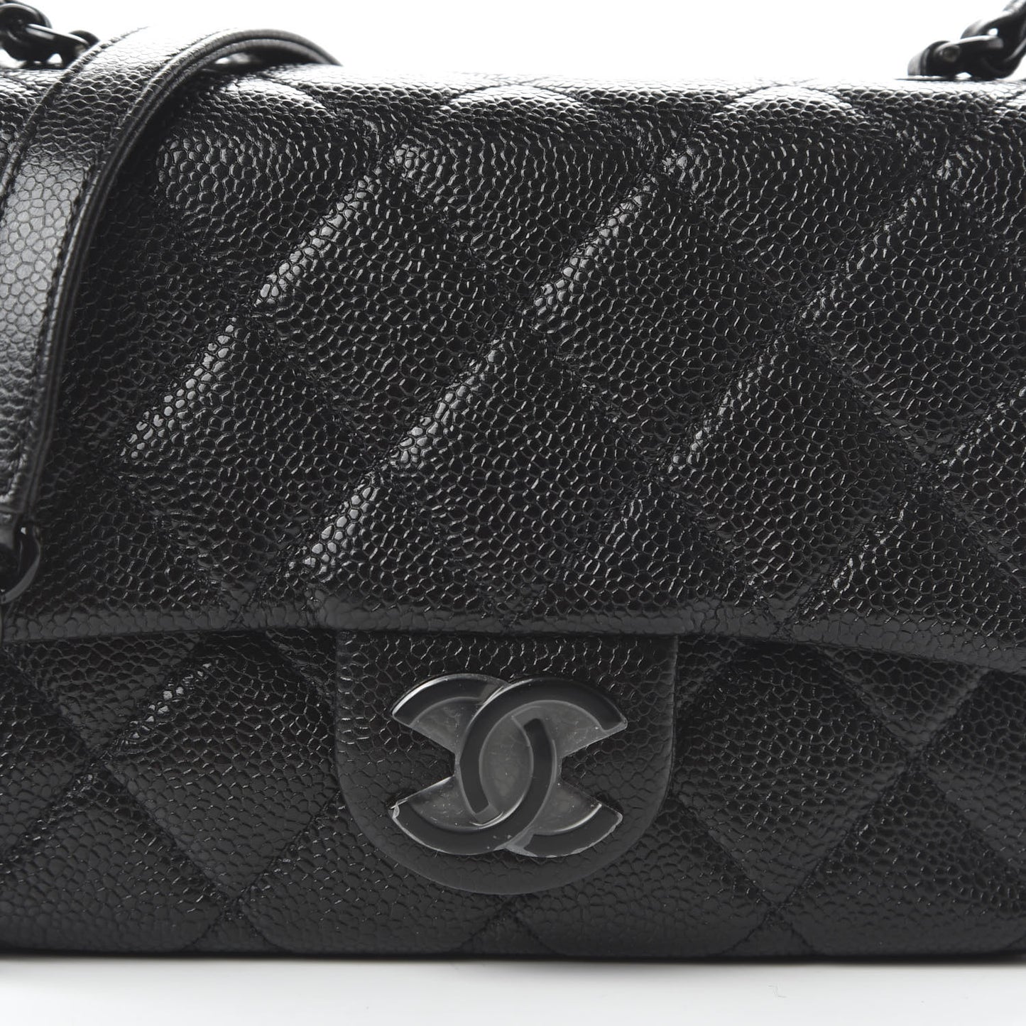 Caviar Quilted Incognito Mini Square Flap Black