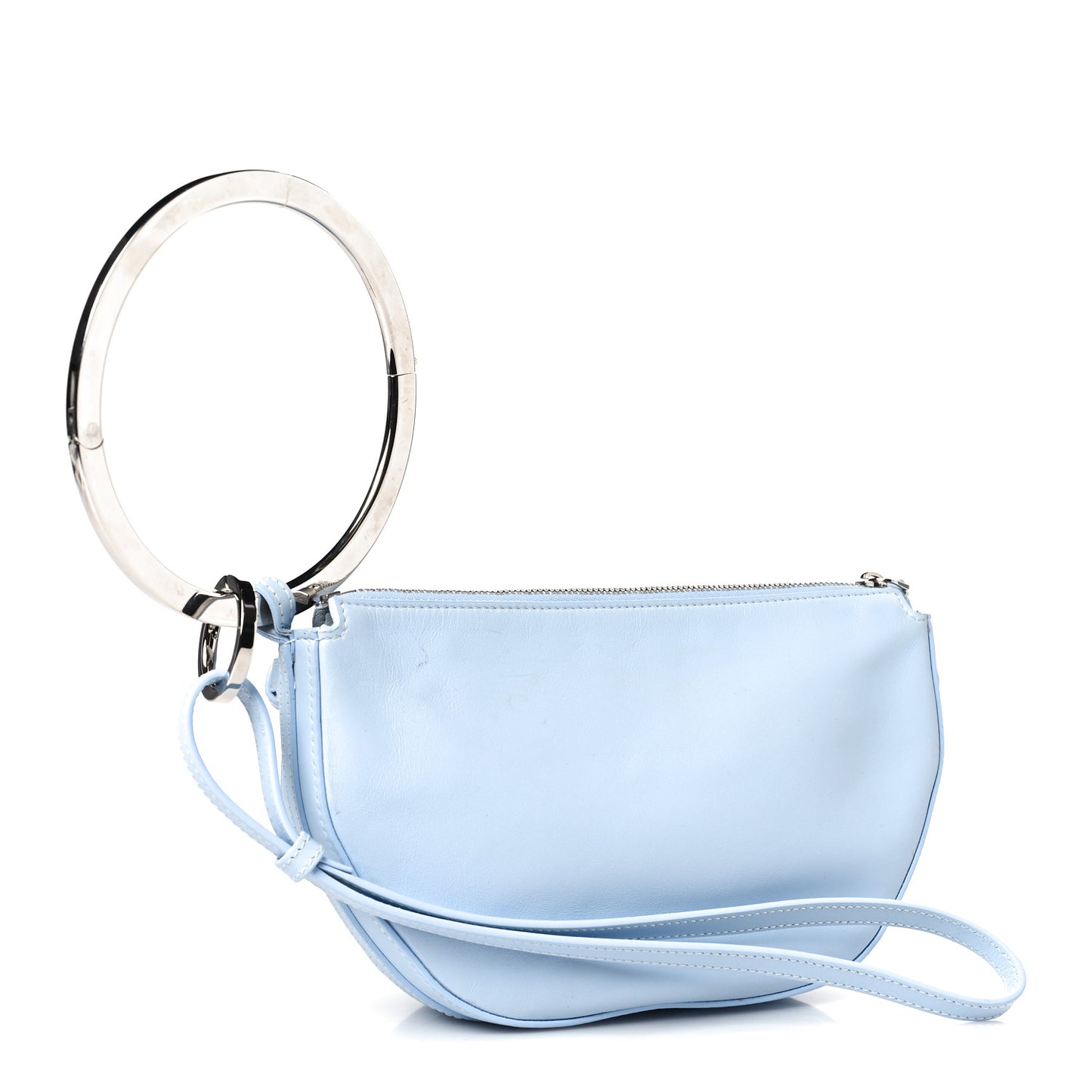 Smooth Calfskin Mini Double Olympia Pale Blue