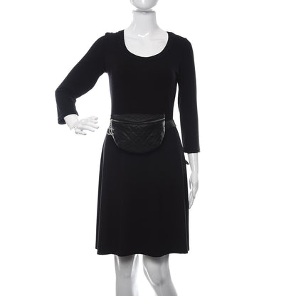 Chanel Grained Calfskin Quilted Waist Belt Bag Black 2 of 11