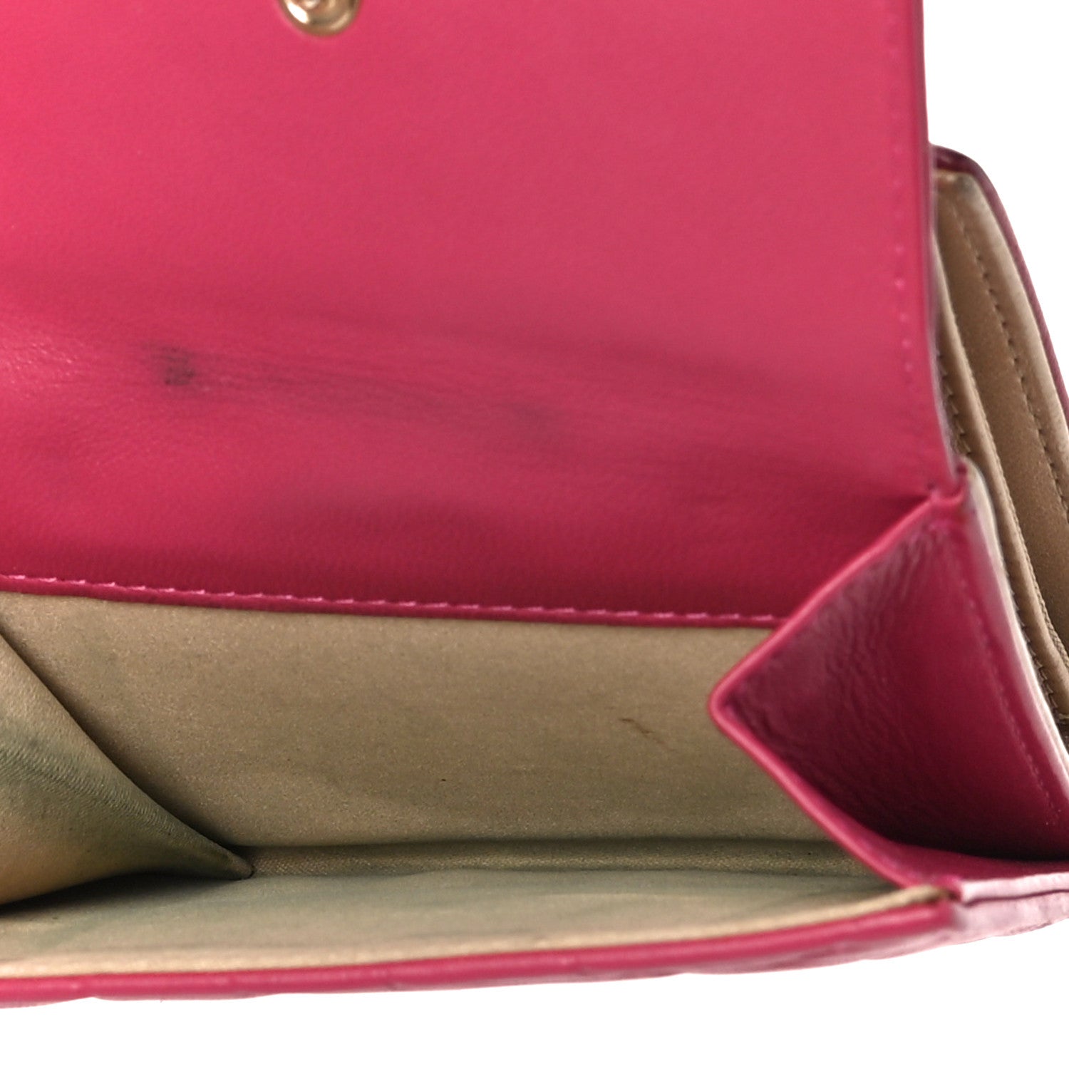 Chanel Lambskin Camellia Embossed French Wallet Dark Red 6 of 18