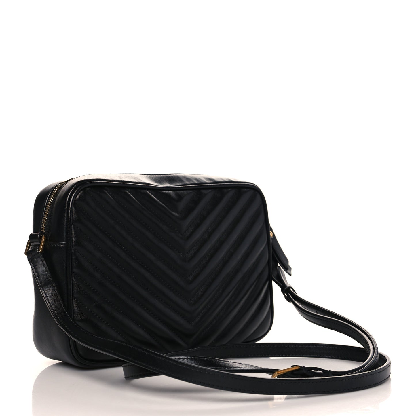 Calfskin Matelasse Monogram Lou Camera Bag Black