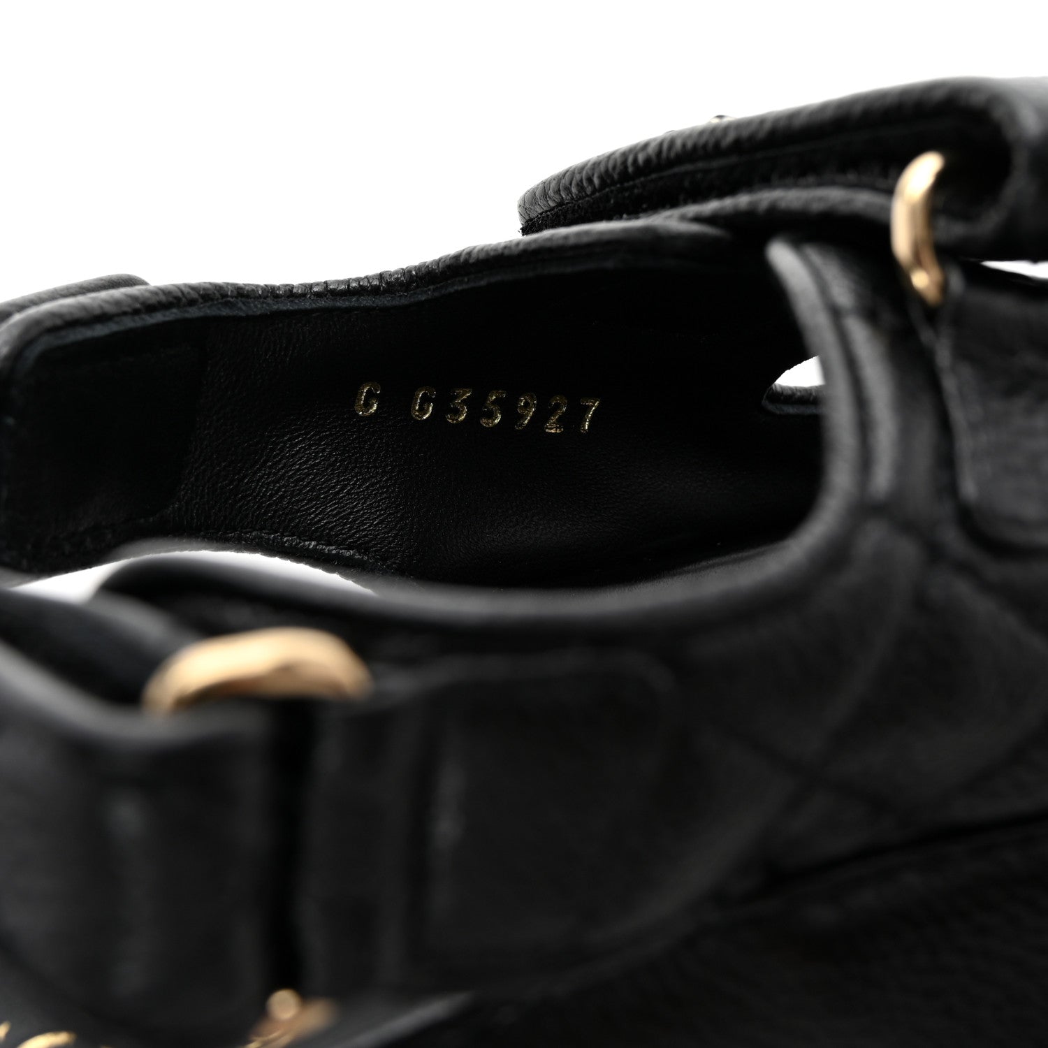 Chanel Grained Calfskin Velcro Dad Sandals 36 Black 9 of 10