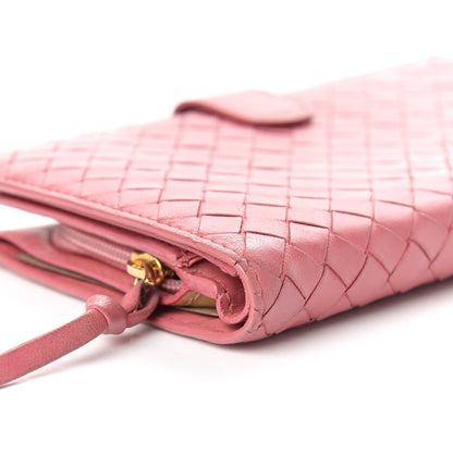Bottega Veneta Nappa Intrecciato Continental Snap Wallet Quarzo 6 of 13