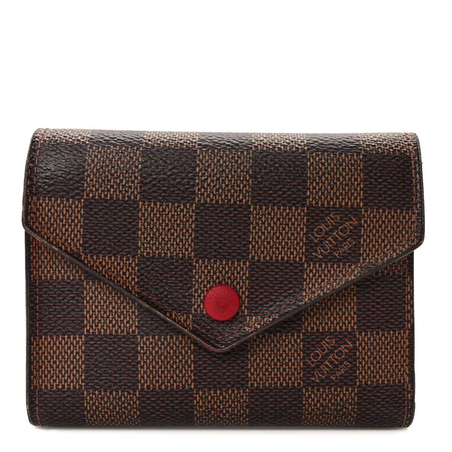Louis Vuitton Damier Ebene Victorine Wallet Cherry 1 of 10