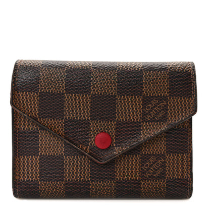Louis Vuitton Damier Ebene Victorine Wallet Cherry 1 of 10