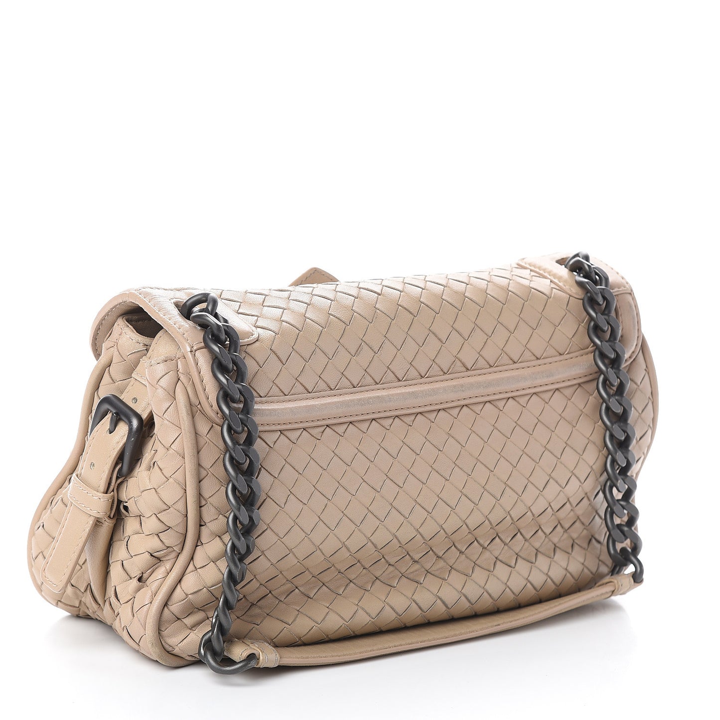 Nappa Intrecciato Rialto Shoulder Bag Mink