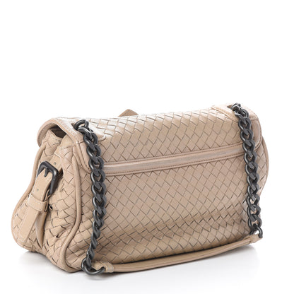 Bottega Veneta Nappa Intrecciato Rialto Shoulder Bag Mink 2 of 8
