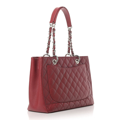 Chanel Caviar Quilted Grand Shopping Tote GST Red 2 of 7