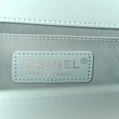Chanel Calfskin Quilted Medium Boy Flap Light Blue 6 of 11