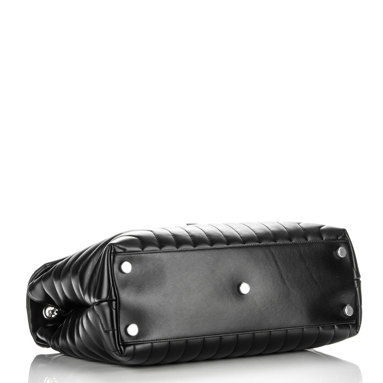 Saint Laurent Calfskin Y Quilted Monogram Large Loulou Chain Satchel Black 4 of 8