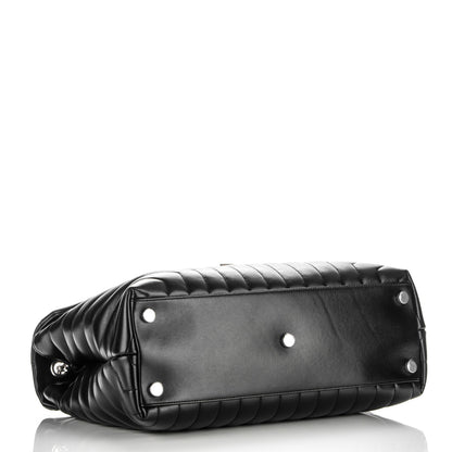 Saint Laurent Calfskin Y Quilted Monogram Large Loulou Chain Satchel Black 4 of 8