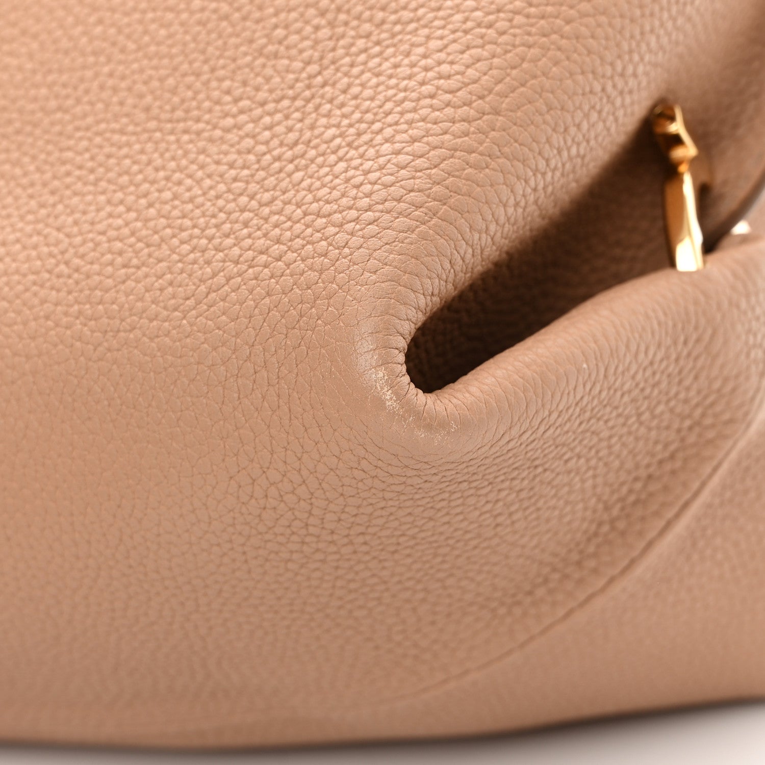 Salvatore Ferragamo Calfskin Fanisa Gancini Hobo Natural 13 of 16