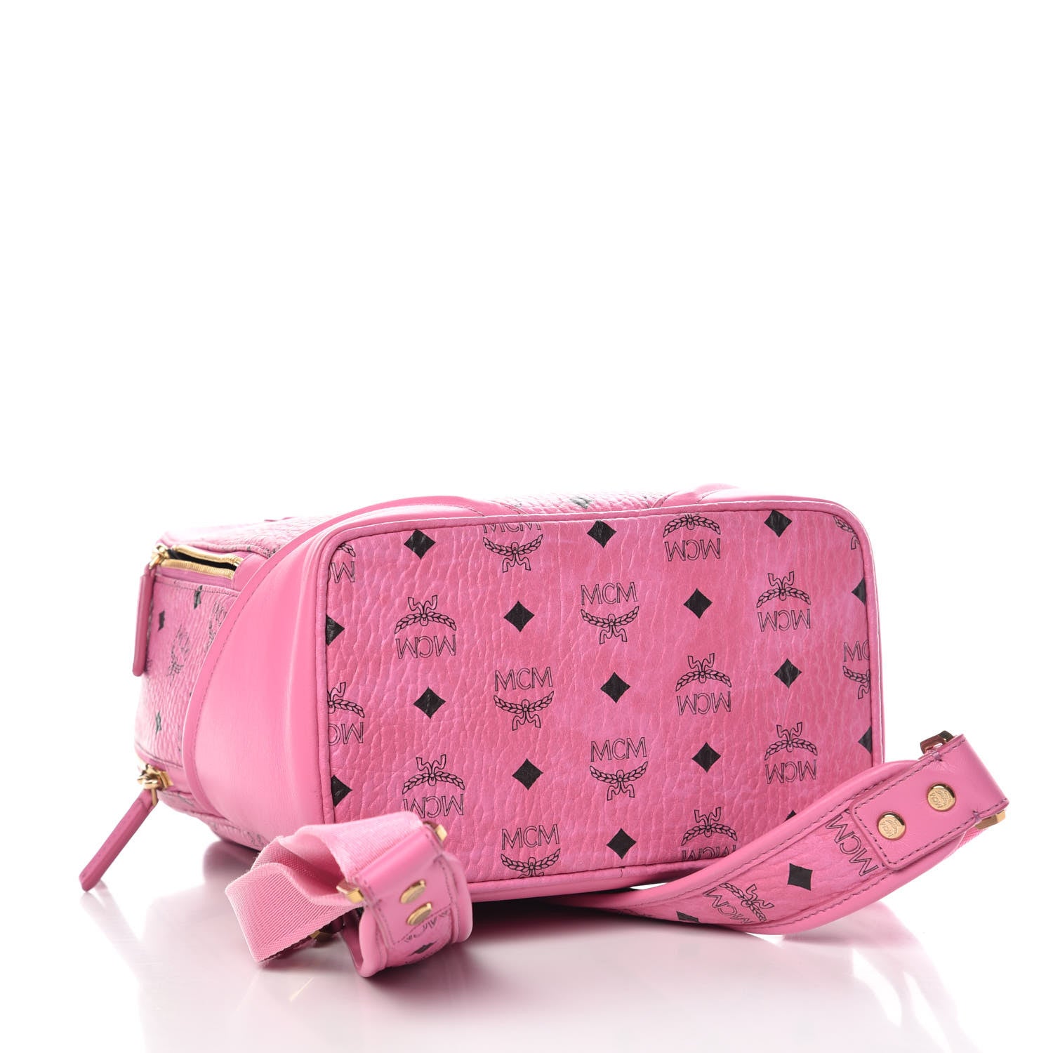 MCM Visetos Small Duke Backpack Pink 4 of 10