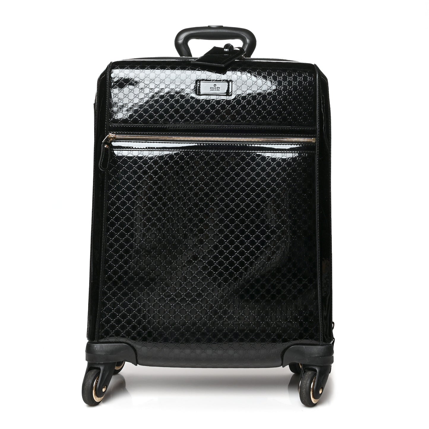 Patent Microguccissima Carry On Suitcase Black