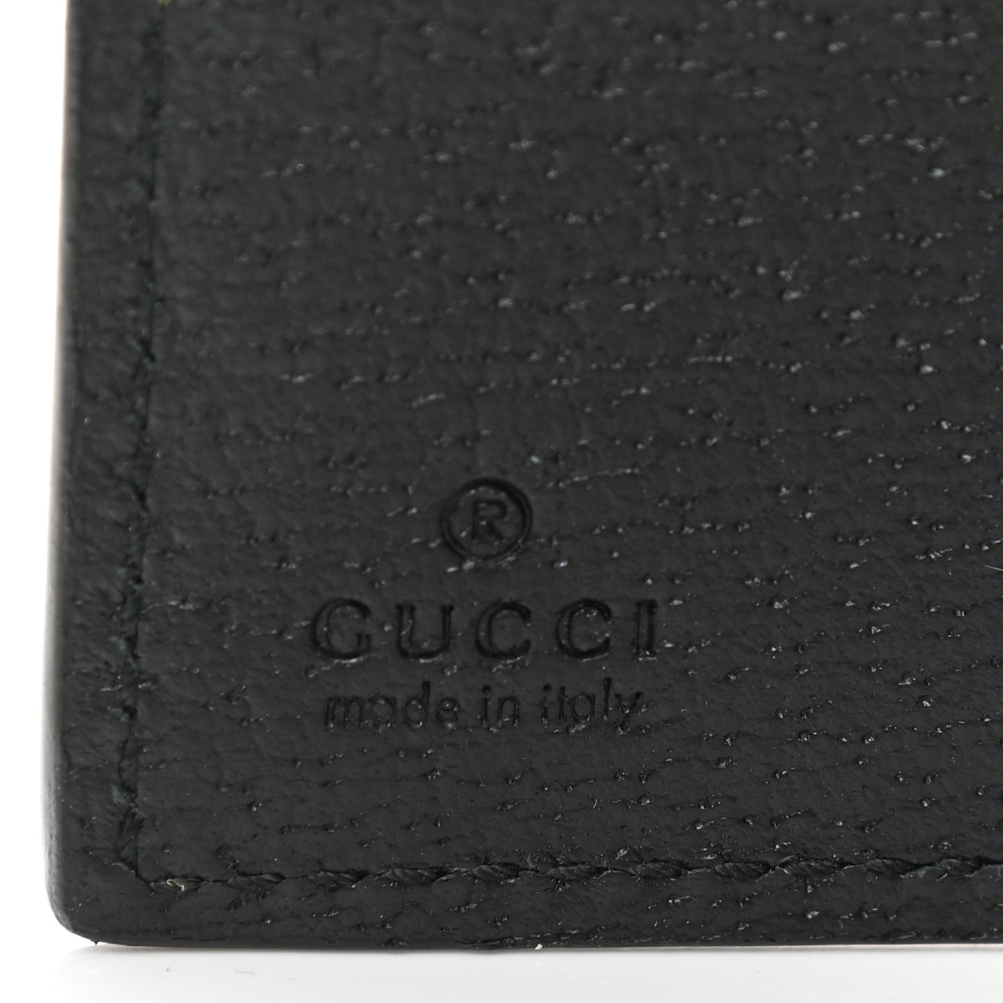 Textured Calfskin Web Ophidia French Flap Wallet Black