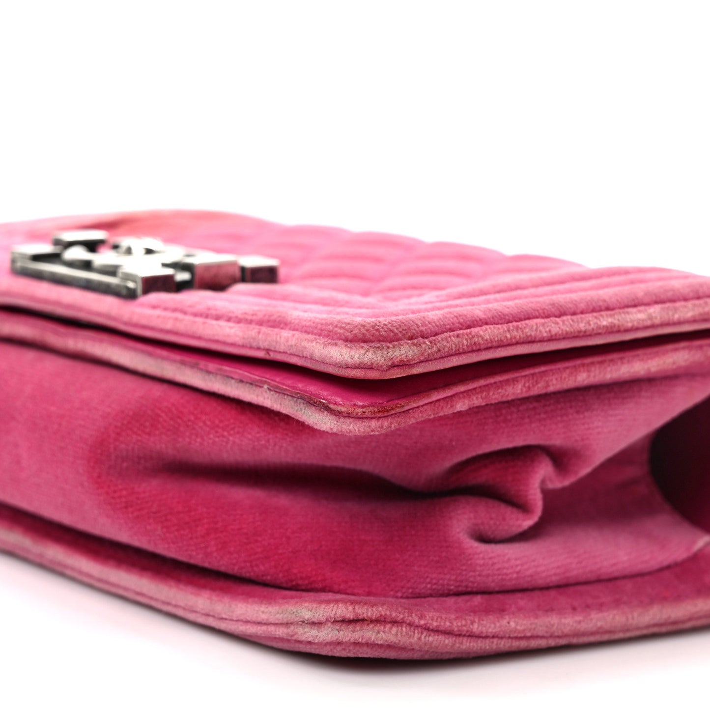Velvet Quilted Small Boy Flap Pink