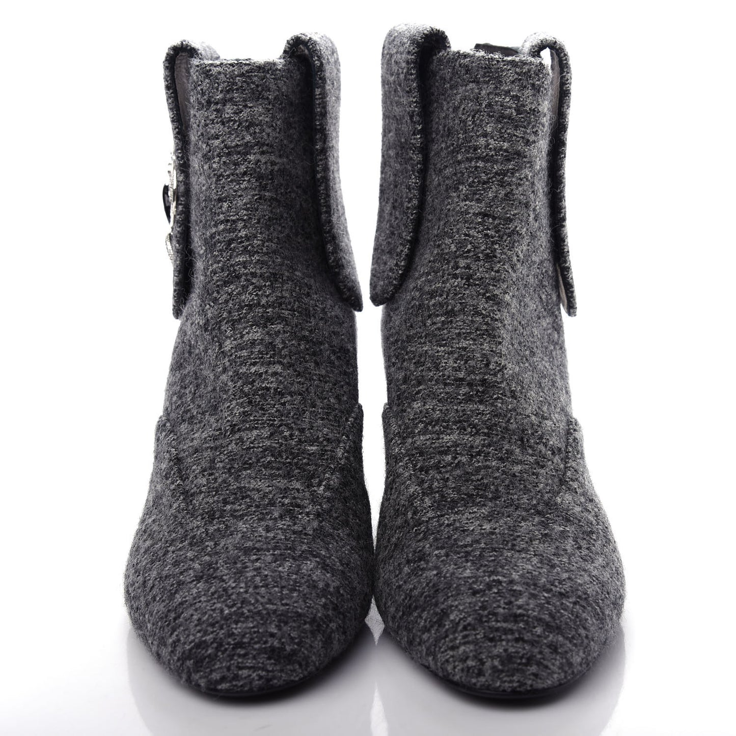 Tweed Short Boot 39.5 Grey
