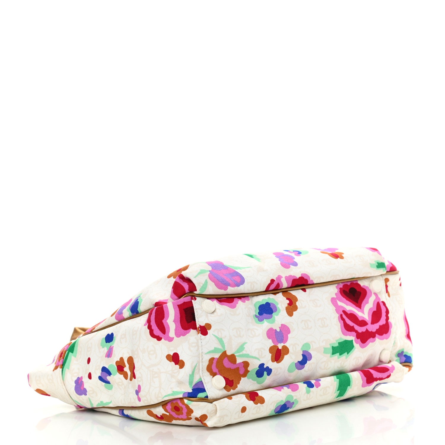 Chanel Canvas Floral Print Tote Multicolor 4 of 12