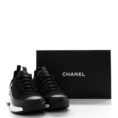 Chanel Velvet Calfskin Mixed Fibers CC Sneakers 38 Black 13 of 13