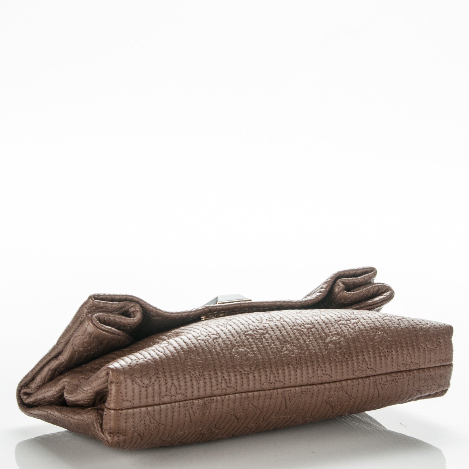 Louis Vuitton Calfskin Quilted Monogram Altair Clutch Beige 4 of 8