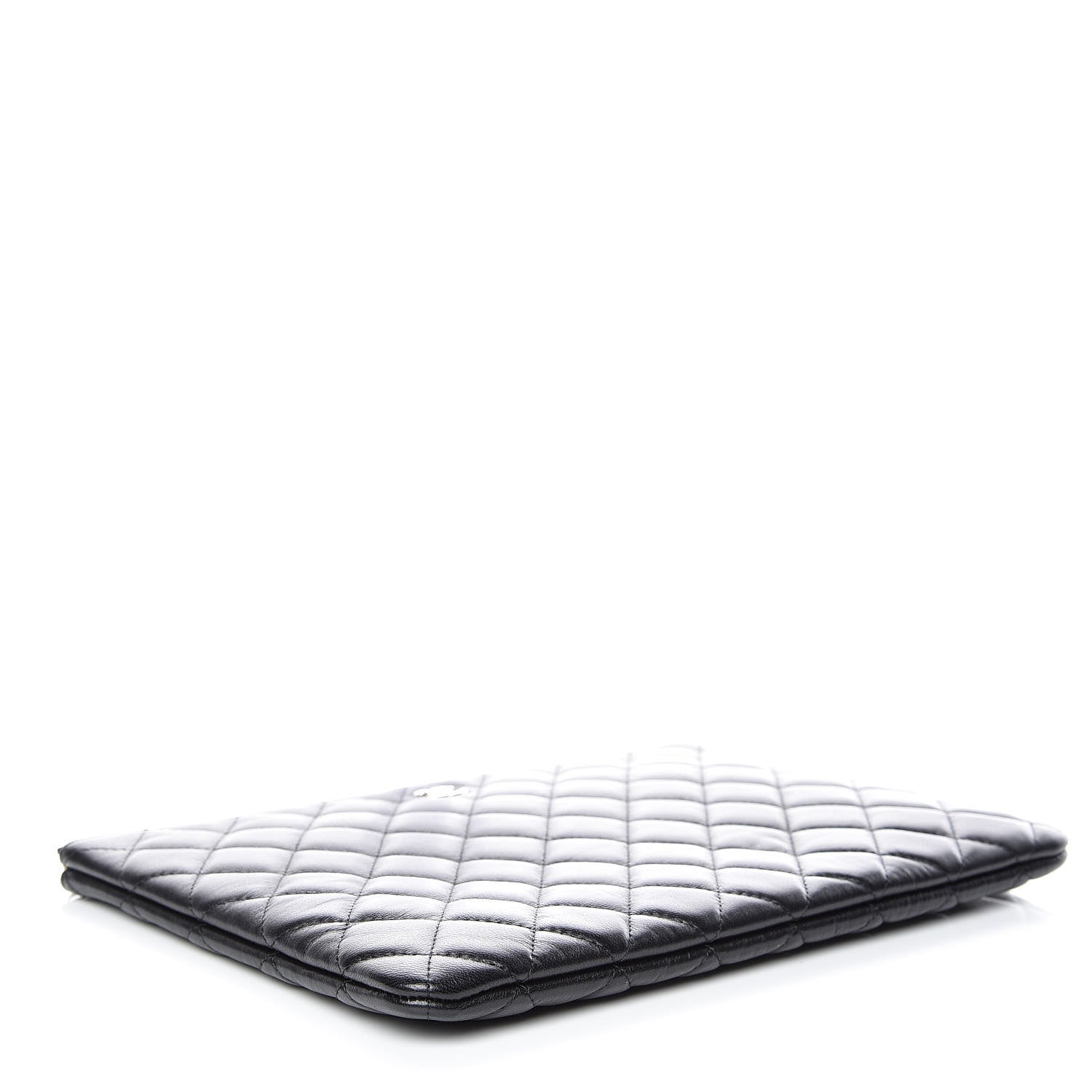 Chanel Lambskin Quilted Medium Cosmetic Case Black 4 of 10