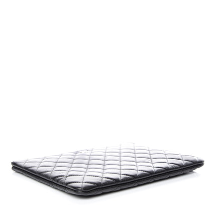 Chanel Lambskin Quilted Medium Cosmetic Case Black 4 of 10