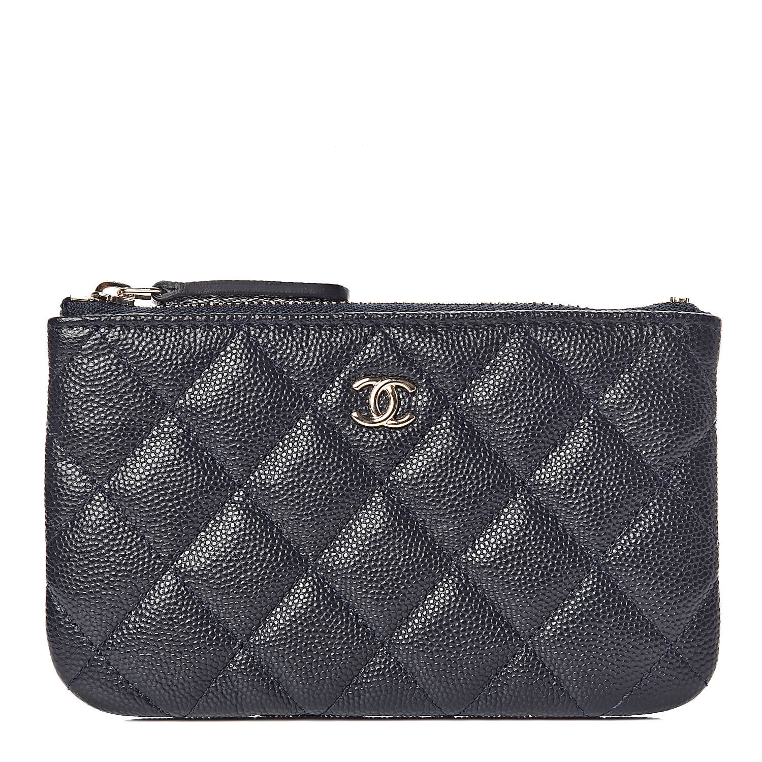 Chanel Caviar Quilted Small Cosmetic Case Navy Blue 1 of 8