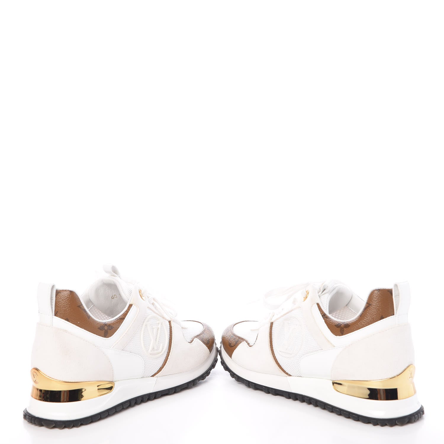 Louis Vuitton Suede Reverse Monogram Run Away Sneakers 36 White 10 of 10